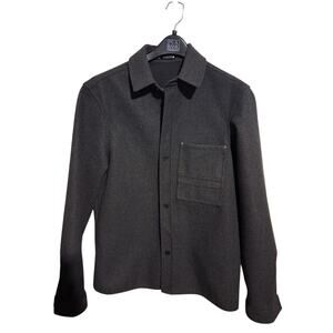 Zara Mens size Small Wool Feel Preppy Casual Career Button Up Outwear Shacket